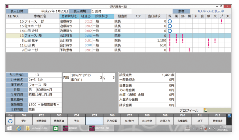 院内患者一覧